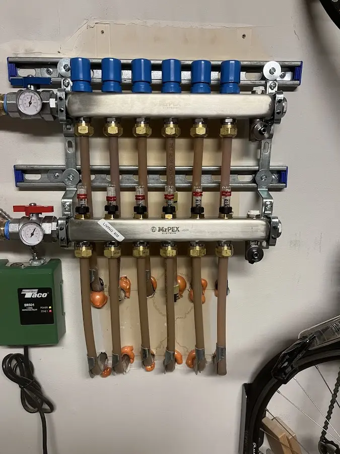 Plumber performing Gas Line Installation at a residential property in Goose Creek Village